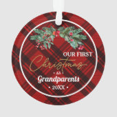 Eerste Kerstmis Custom Branded van grootouder Ornament (achterkant)