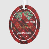Eerste Kerstmis Custom Branded van grootouder Ornament (voorkant)