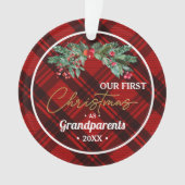 Eerste Kerstmis Custom Branded van grootouder Ornament (voorkant)