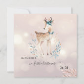 Eerste Kerstmis, Cute Deer Holiday (Voorkant)
