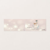 Eerste Kerstmis, Cute Deer Holiday Kaart (Buitenkant ongevouwen)