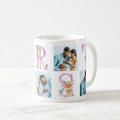 Eerste Kerstmis ... Cute Holiday Photo Collage Koffiemok (Voorkant rechts)