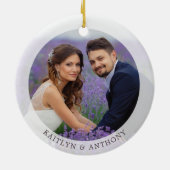 Eerste Kerstmis de heer Diamond Foto gepersonalise Keramisch Ornament (Achterkant)