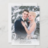 Eerste Kerstmis, de heer en mevrouw 2 Foto Uw groe Feestdagenkaart (Achterkant)