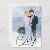 Eerste Kerstmis, de heer en mevrouw 2 Foto Uw groe Feestdagenkaart (Voorkant)