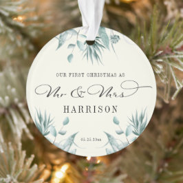 Eerste Kerstmis: de heer en mevrouw Eucalyptus Gre Ornament