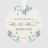 Eerste Kerstmis: de heer en mevrouw Eucalyptus Gre Ornament (achterkant)