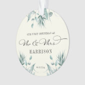 Eerste Kerstmis: de heer en mevrouw Eucalyptus Gre Ornament (voorkant)