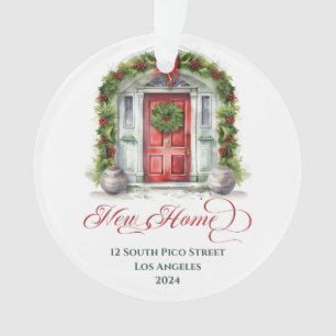 Eerste Kerstmis Elegant Monogrammed Nieuw Huis Ornament