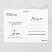Eerste Kerstmis Elegante Foto Hand-Lettered Briefkaart (Achterkant)