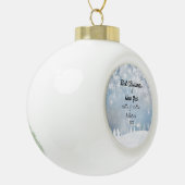 Eerste Kerstmis en nieuwjaar op maat Keramische Bal Ornament (Links)