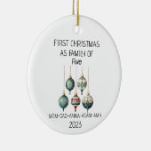 Eerste Kerstmis Familie van Vijf Ornament (Rechts)