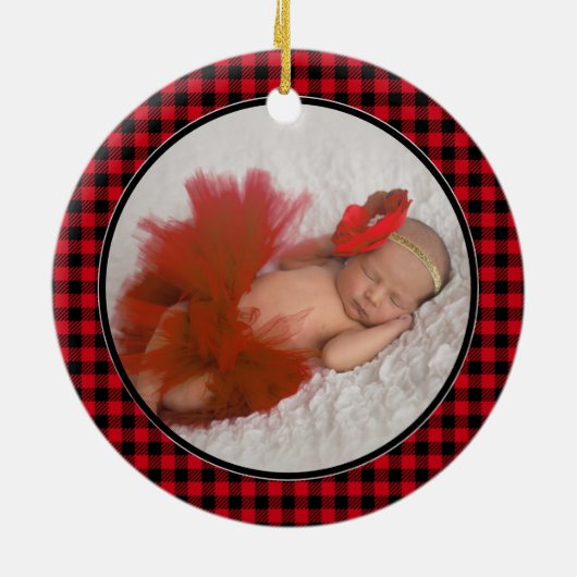 Eerste Kerstmis Foto grootouders Keramisch Ornament (Achterkant)