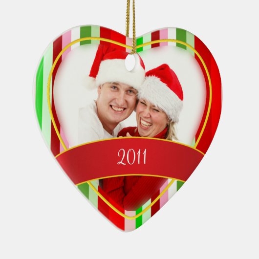 Eerste Kerstmis/Foto Keramisch Ornament (Rechts)