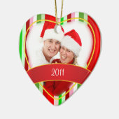 Eerste Kerstmis/Foto Keramisch Ornament (Links)