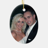 Eerste Kerstmis/Foto Keramisch Ornament (Achterkant)