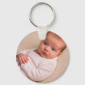 Eerste kerstmis FOTO Personaliseer Sleutelhanger (Voorkant)