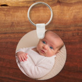 Eerste kerstmis FOTO Personaliseer Sleutelhanger (Voorkant)