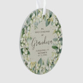Eerste kerstmis foto van grootouder/ander familiel ornament (voorkant)