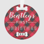 Eerste Kerstmis | Foto van Red Buffalo Ornament (voorkant)
