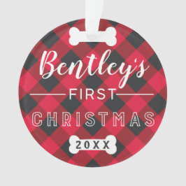 Eerste Kerstmis | Foto van Red Buffalo Ornament