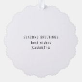 Eerste Kerstmis Gepensioneerde Naam Jaar Foto Over Ornament Kaart (Achterkant)