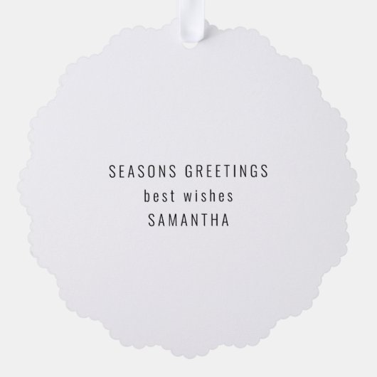 Eerste Kerstmis Gepensioneerde Naam Jaar Foto Over Ornament Kaart (Achterkant)