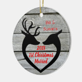 Eerste Kerstmis Gepersonaliseerd Ornament van het  (Links)