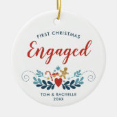 Eerste Kerstmis Gepersonaliseerde Klassieke Kerstm Keramisch Ornament (Voorkant)