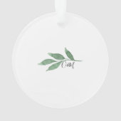 Eerste kerstmis getrouwd acryl ornament (achterkant)