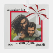 Eerste Kerstmis Getrouwd Custom Christmas Ornament (Achterkant)