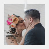 Eerste Kerstmis Getrouwd Custom Christmas Ornament (Achterkant)