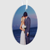Eerste Kerstmis Getrouwd Custom Photo Christmas Ornament (voorkant)
