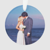 Eerste Kerstmis Getrouwd Custom Photo Christmas Ornament (voorkant)