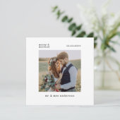 Eerste kerstmis getrouwd foto bruiloft feestdagenkaart (Staand voorkant)