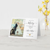 Eerste kerstmis getrouwd meneer en mevrouw gouden  kaart (Gele Bloem)