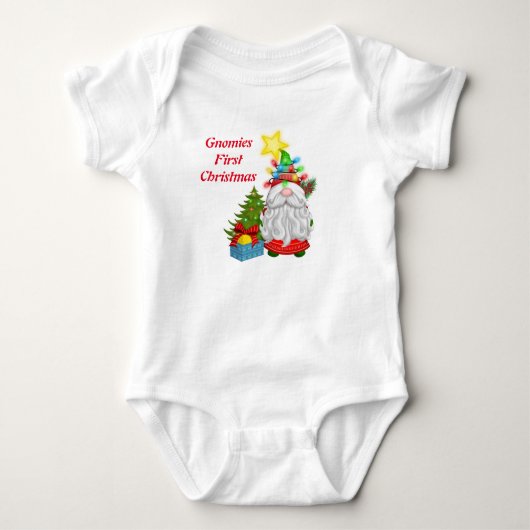 Eerste Kerstmis Gnomen Romper (Voorkant)