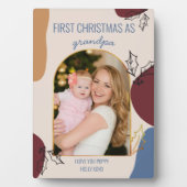 Eerste Kerstmis | Gold Arch Photo en Holly Fotoplaat (voorkant)