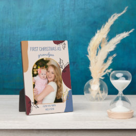 Eerste Kerstmis | Gold Arch Photo en Holly Fotoplaat