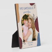 Eerste Kerstmis | Gold Arch Photo en Holly Fotoplaat (Zijkant)