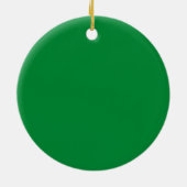 Eerste Kerstmis Groene en Rode Stippen Keramisch Ornament (Achterkant)