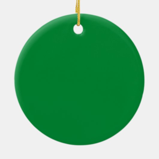 Eerste Kerstmis Groene en Rode Stippen Keramisch Ornament (Achterkant)