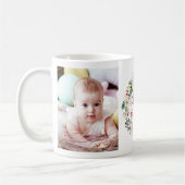 Eerste Kerstmis Grootouders Floral Wreatfoto Koffiemok (Links)