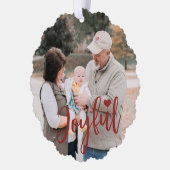 Eerste Kerstmis grootouders fotoscript modern Ornament Kaart (Links)