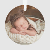 Eerste Kerstmis Grootouders Pine Pset PHOTO BACK Ornament (achterkant)