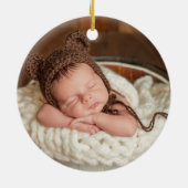 Eerste Kerstmis Grootouders Pset PHOTO BACK Keramisch Ornament (Achterkant)