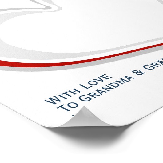 Eerste Kerstmis Handafdruk Art Sjabloon Poster (Hoek)