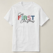 Eerste kerstmis Heren Wit T-shirt (Design voorkant)