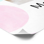 Eerste Kerstmis Hier Foto Pasgeboren Moppige Baby  Perfect Poster (Hoek)