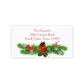Eerste Kerstmis - Holly Berry - Persoonlijk adres Etiket (Voorkant)